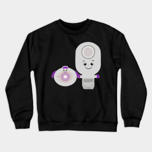 Cute Two piece Ostomy Bag Crewneck Sweatshirt